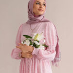 Pink Chiffon Flared Dress
